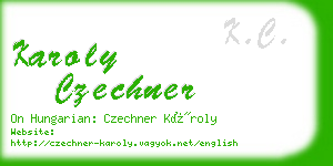 karoly czechner business card